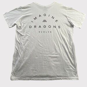 Imagine Dragons Evolve Graphic Print T Shirt Mens 2XL White Logo Band Official